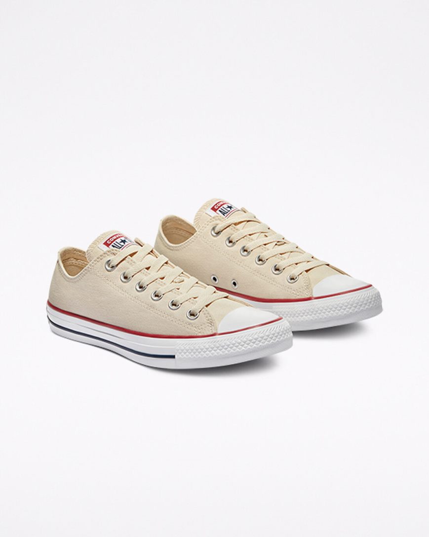 Tenis Converse Chuck Taylor All Star Classicos Cano Baixo Masculino Bege Branco | PT B073P40